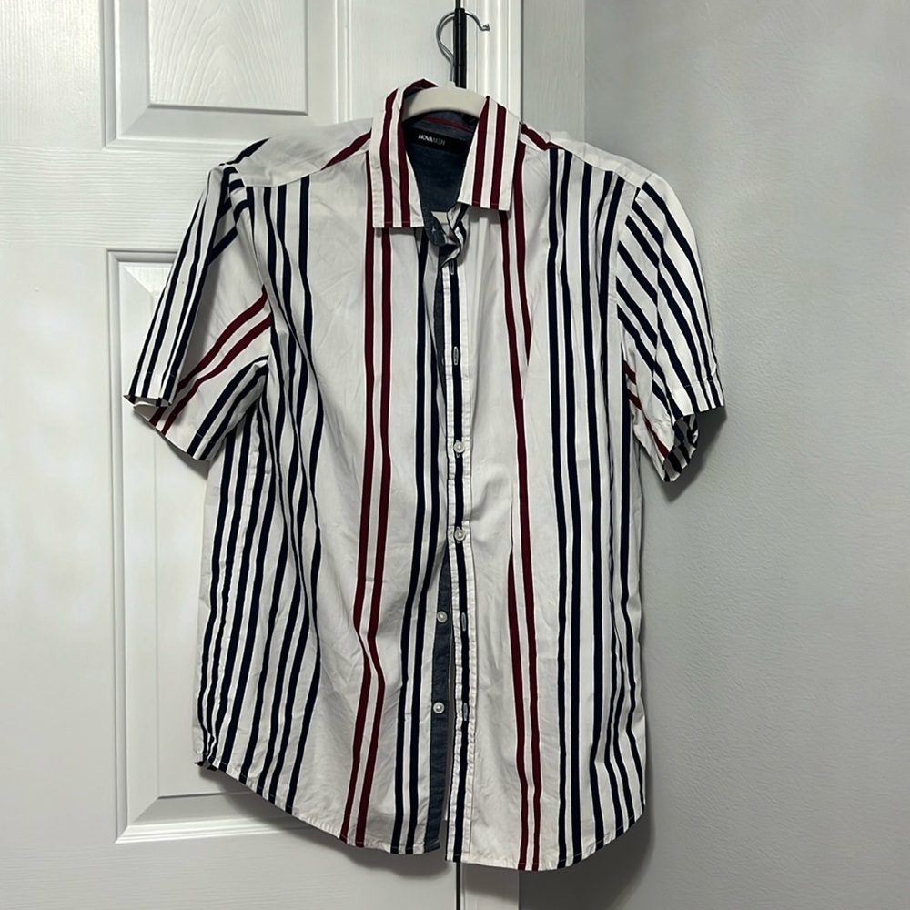 Nova Men Button Down Shirt Stripes